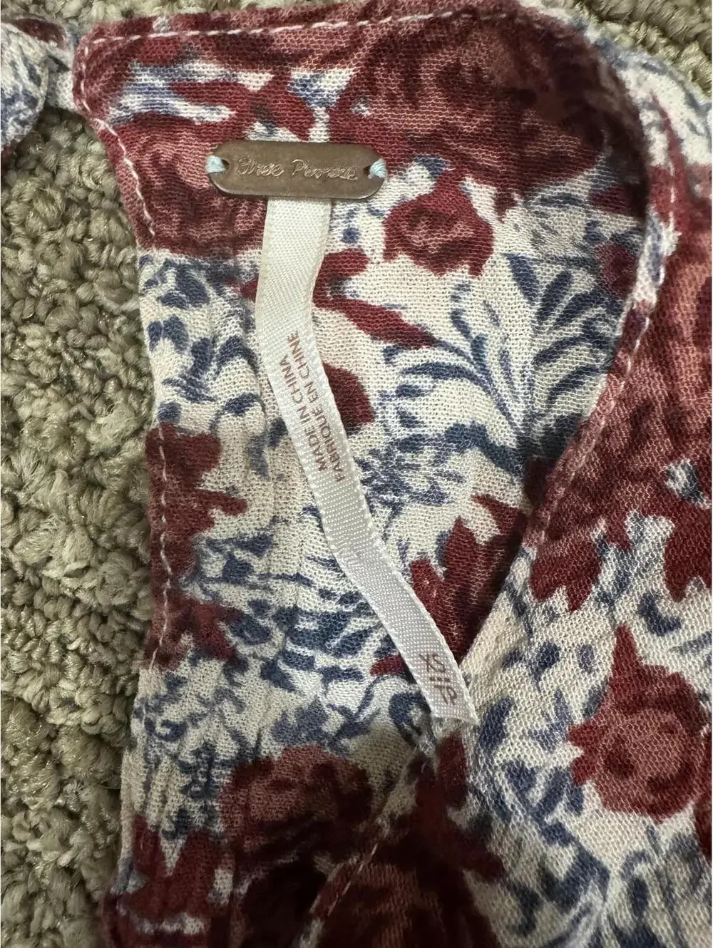 Free People Women’s Floral Blouse Size XS Brand New
